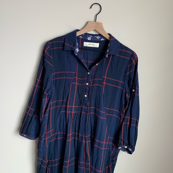 Anthro Isabella Sinclair Plaid Asymetrical Dress - Picture 4 of 10